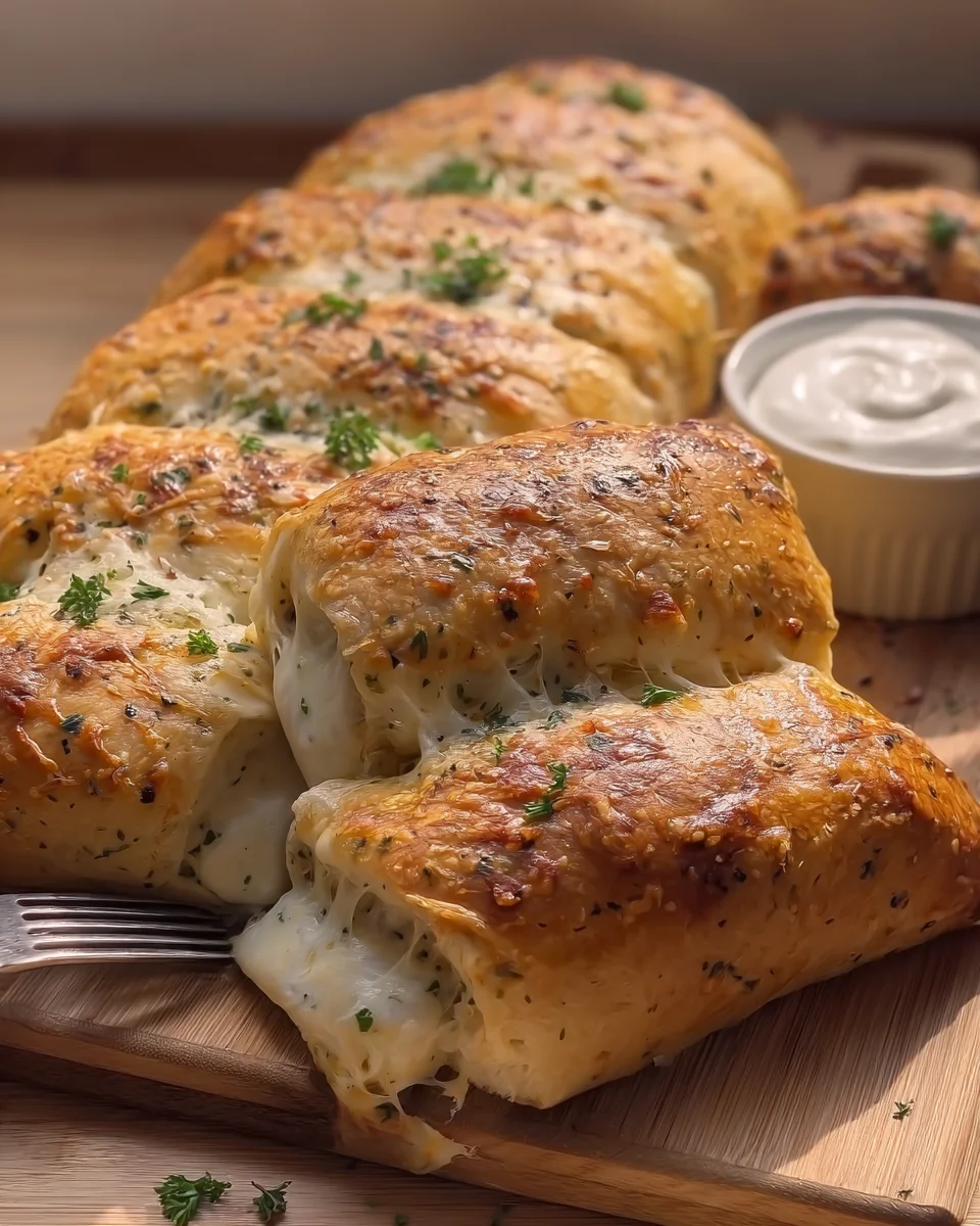 SOFT ALFREDO CHICKEN BREAD
