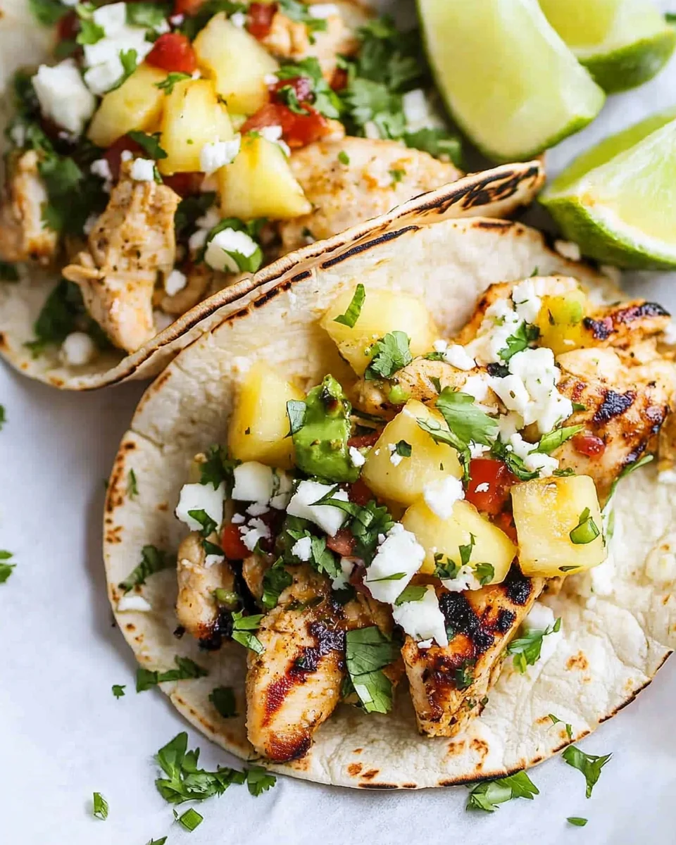 Chipotle Pineapple Chicken Tacos Chipotle