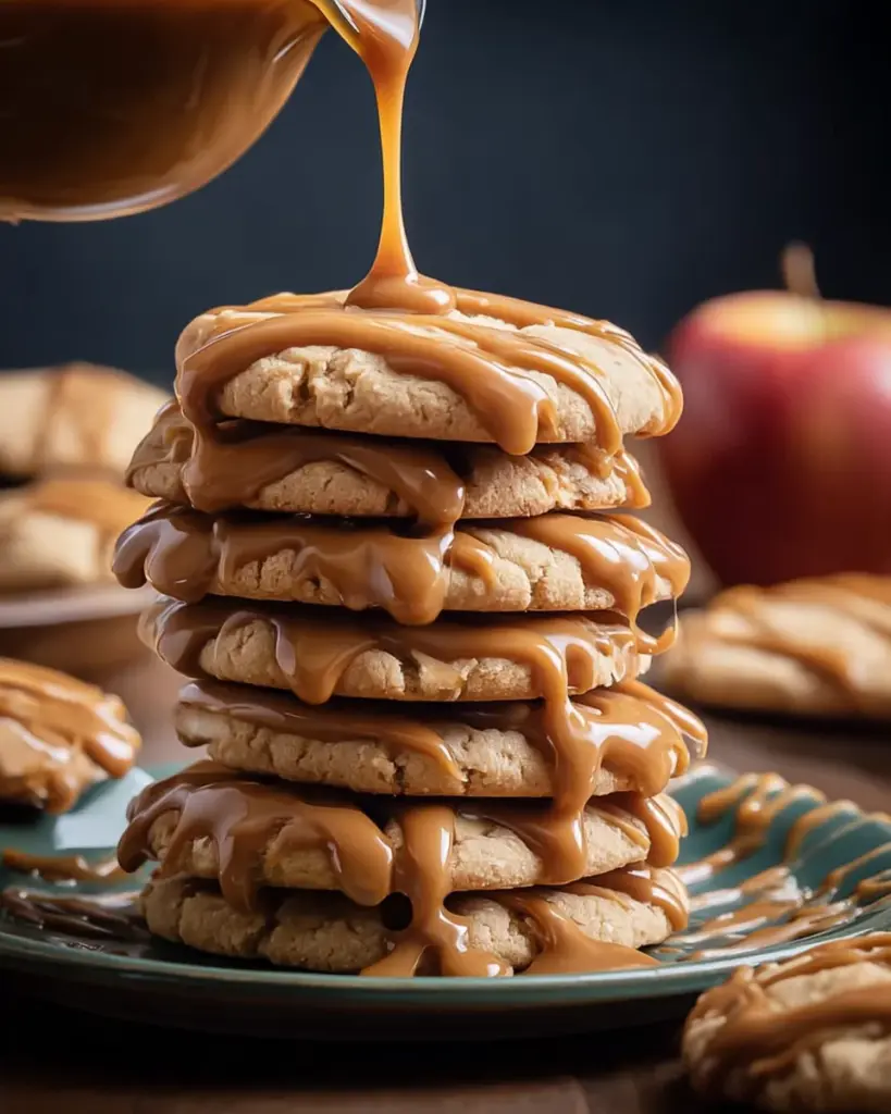 Caramel-Drizzled Apple Cinnamon Cookies Caramel-Drizzled Apple Cinnamon Cookies