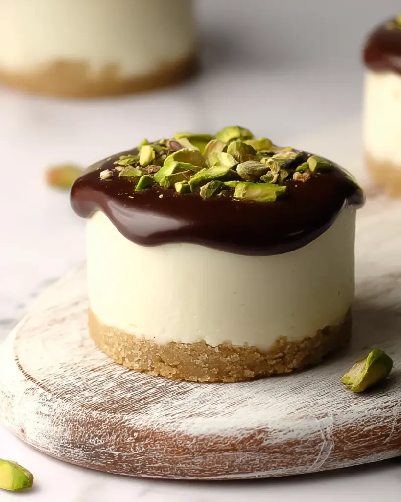 Pistachio and Coffee Mini Cheesecakes
