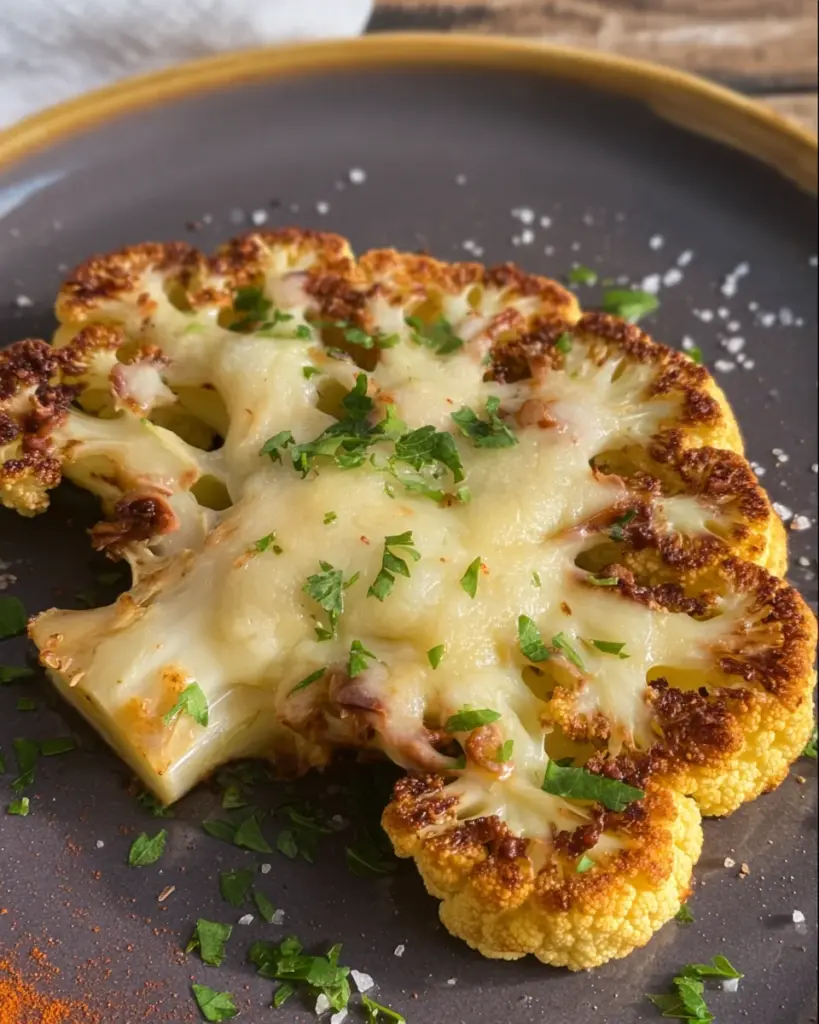 Cheesy cauliflower steaks