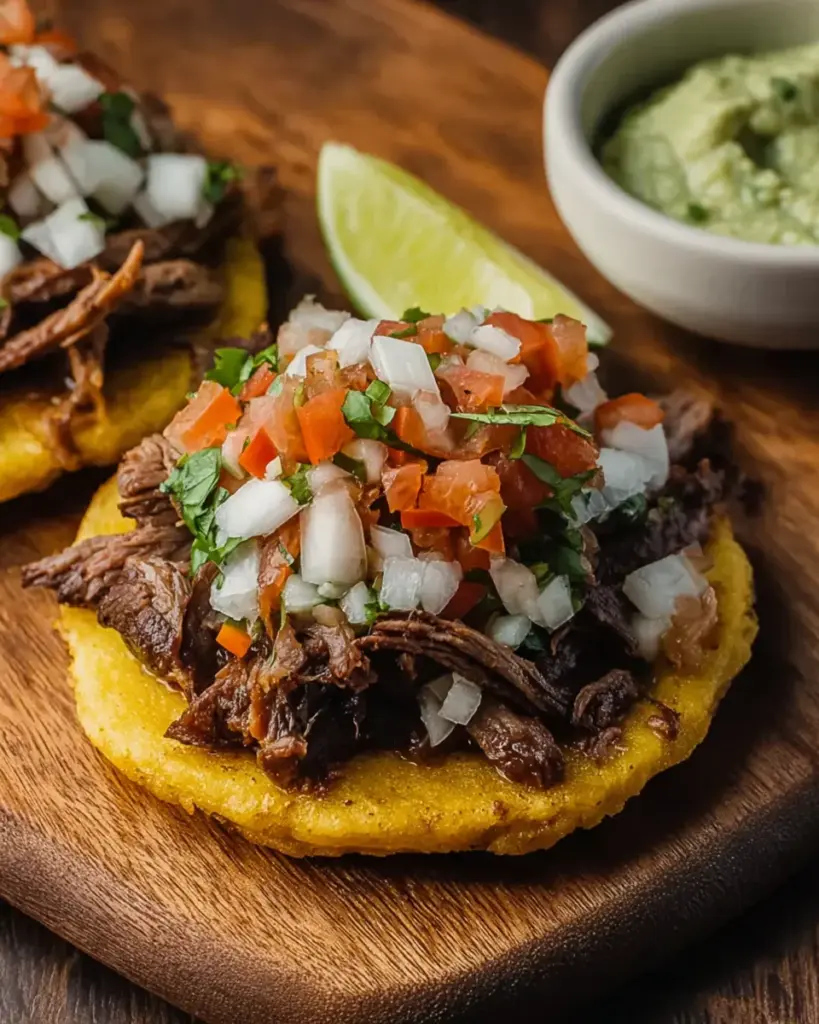 Mexican Tostadas de Carne Asada