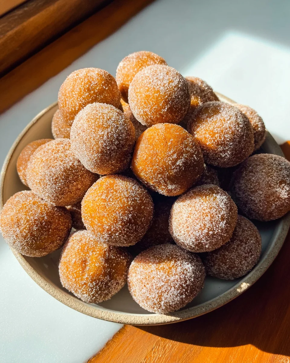 Cinnamon Sugar Pumpkin Donut Holes Cinnamon