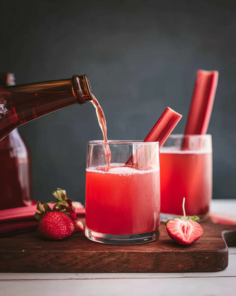 Strawberry Rhubarb Fermented Soda Strawberry