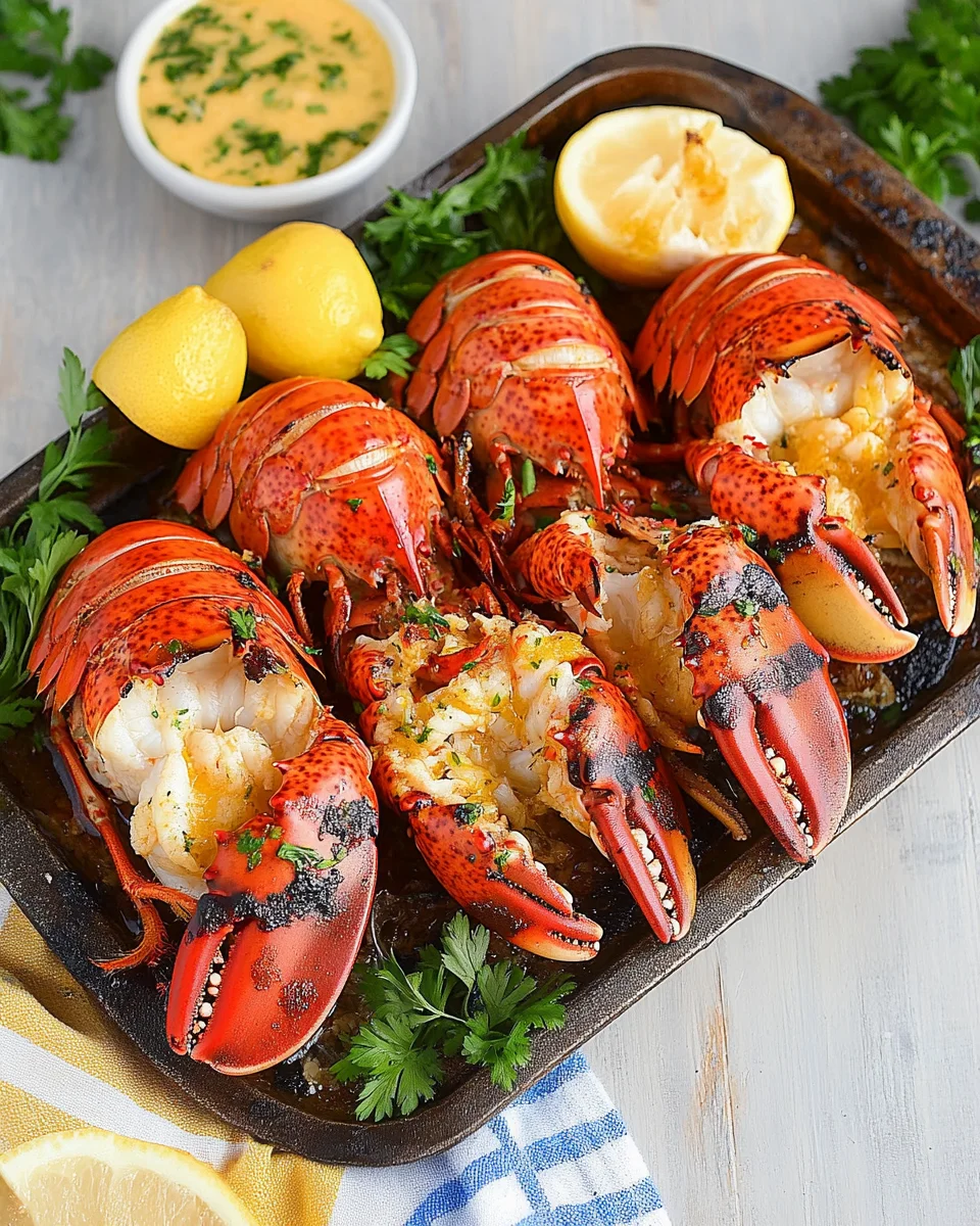 Lemon Butter Grilled Lobster Tails Lemon