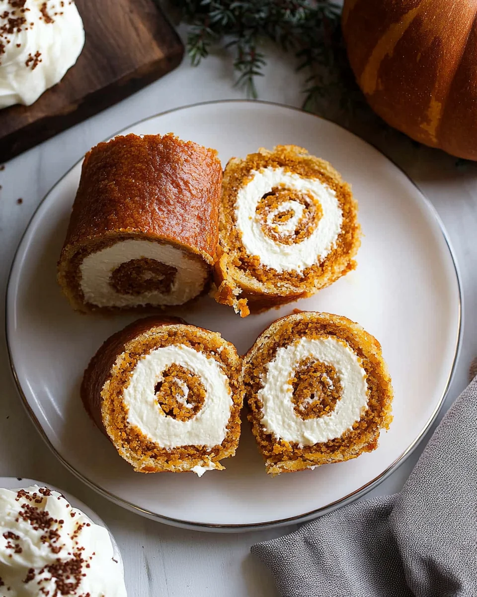 Easy Pumpkin Roll with Cream Cheese Filling Easy
