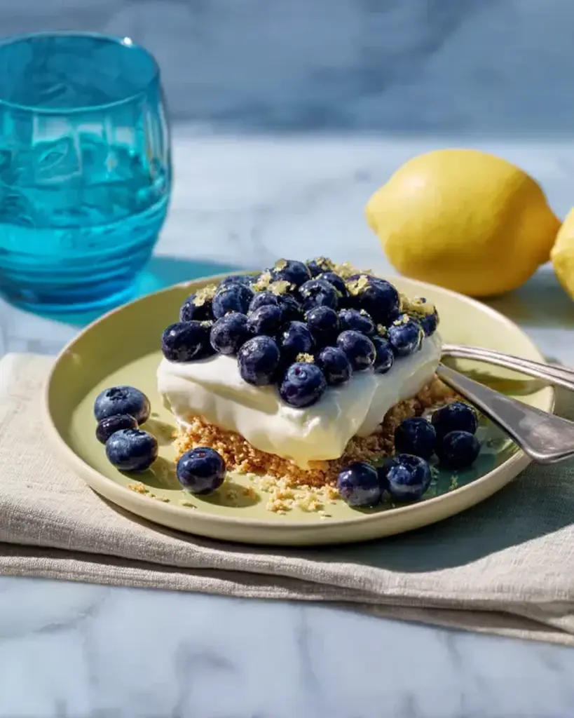 No Bake Lemon Blueberry Dessert