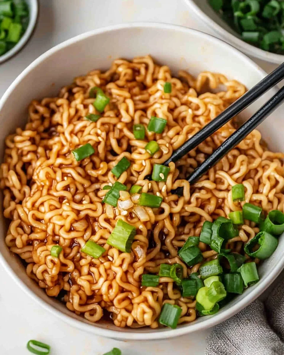10 Minute Sesame Garlic Ramen Noodles 10