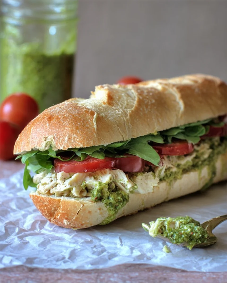 chicken pesto sandwich chicken