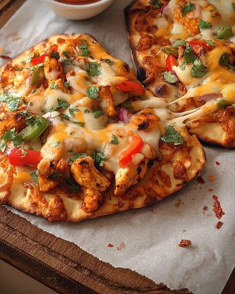 Cheesy Sweet Chilli Chicken Flatbreads Cheesy