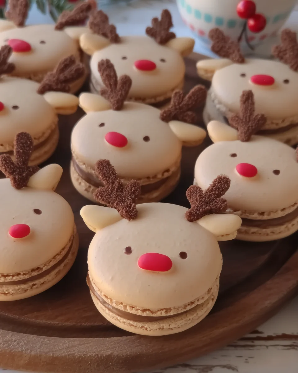 christmas reindeer macarons christmas
