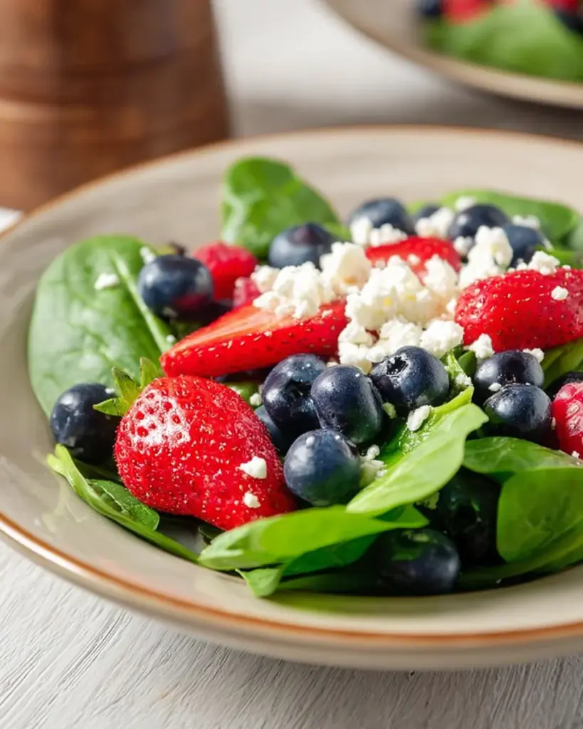 Berry, Feta and Spinach Salad