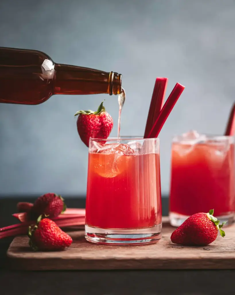 Strawberry Rhubarb Fermented Soda Strawberry Rhubarb Fermented Soda
