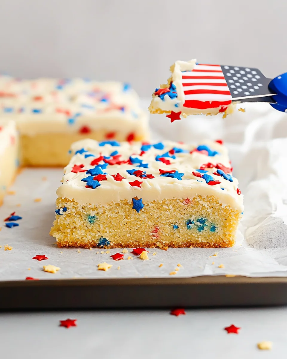 Patriotic Sugar Cookie Bars Patriotic