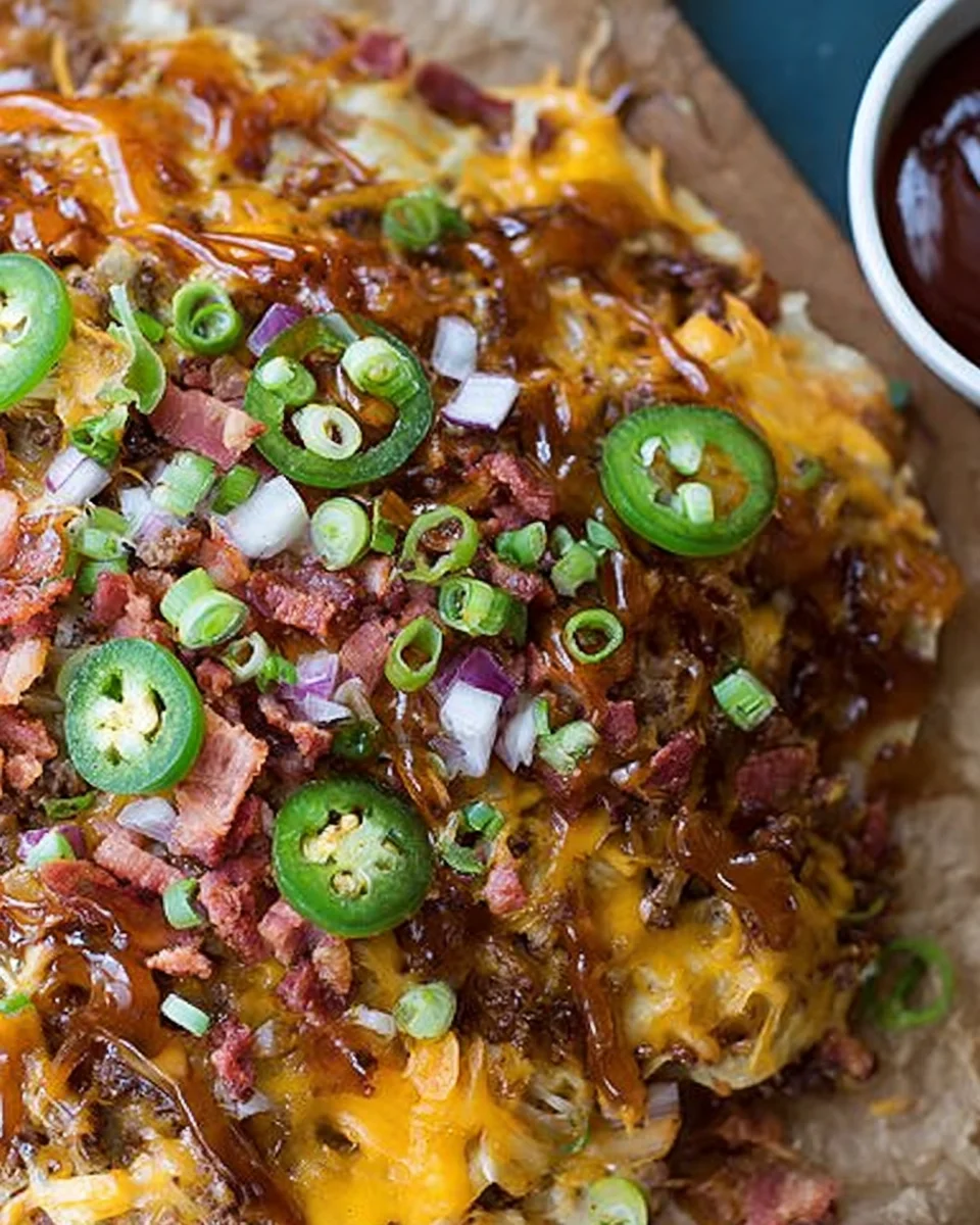 BBQ Bacon Cheeseburger Nachos BBQ