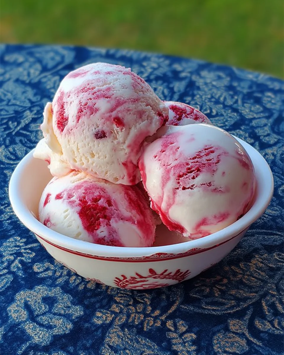 Raspberry Swirl Ice Cream Raspberry