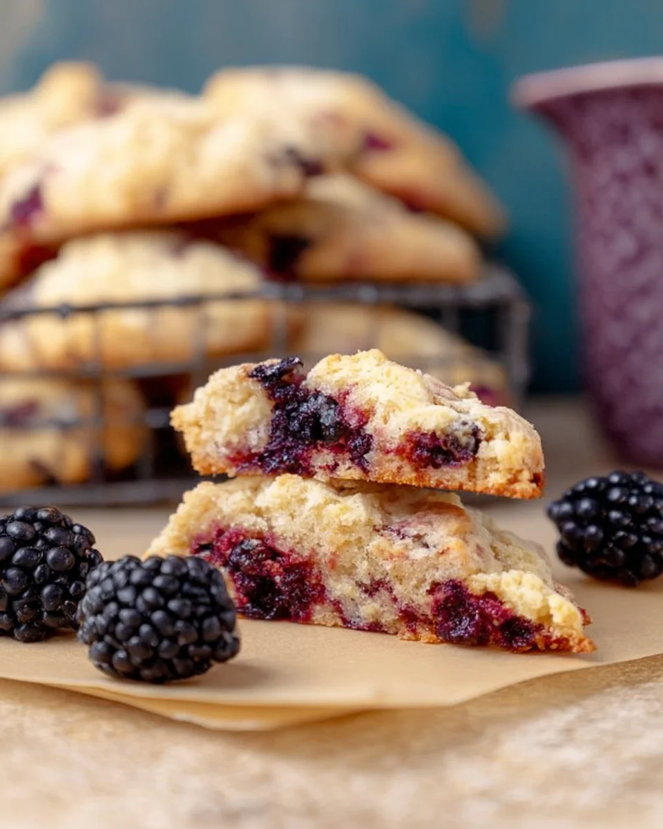 Blackberry Muffin Cookies Blackberry