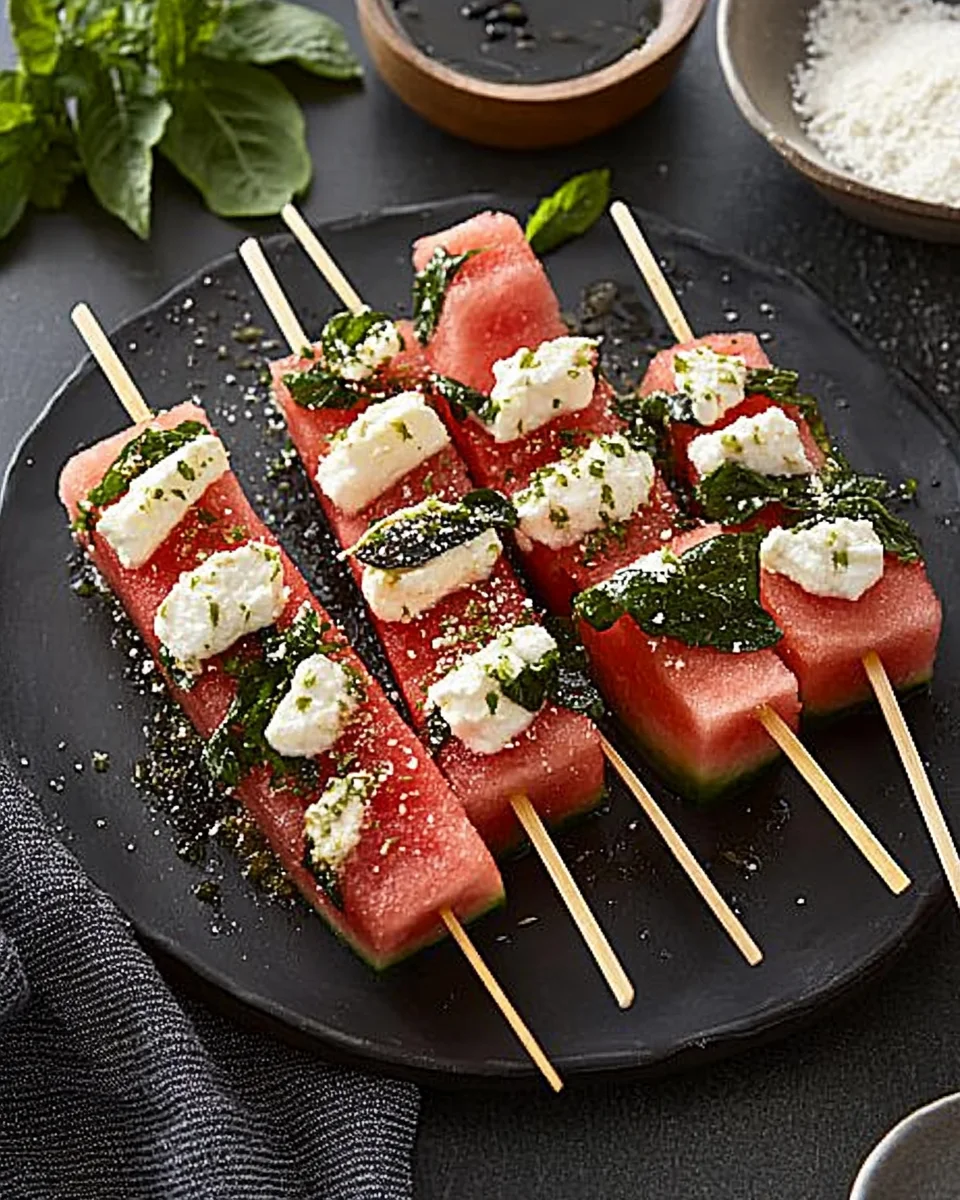 Watermelon-Feta Skewers Watermelon-Feta
