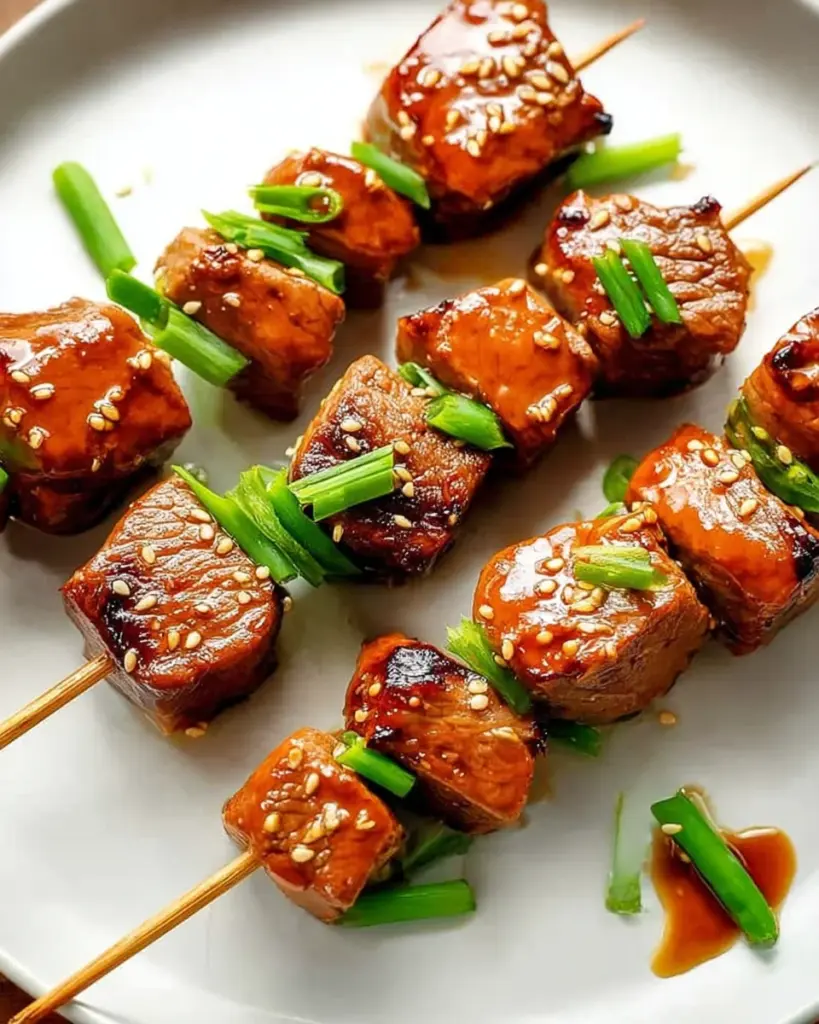 Asian Garlic Steak Skewers Asian Garlic Steak Skewers