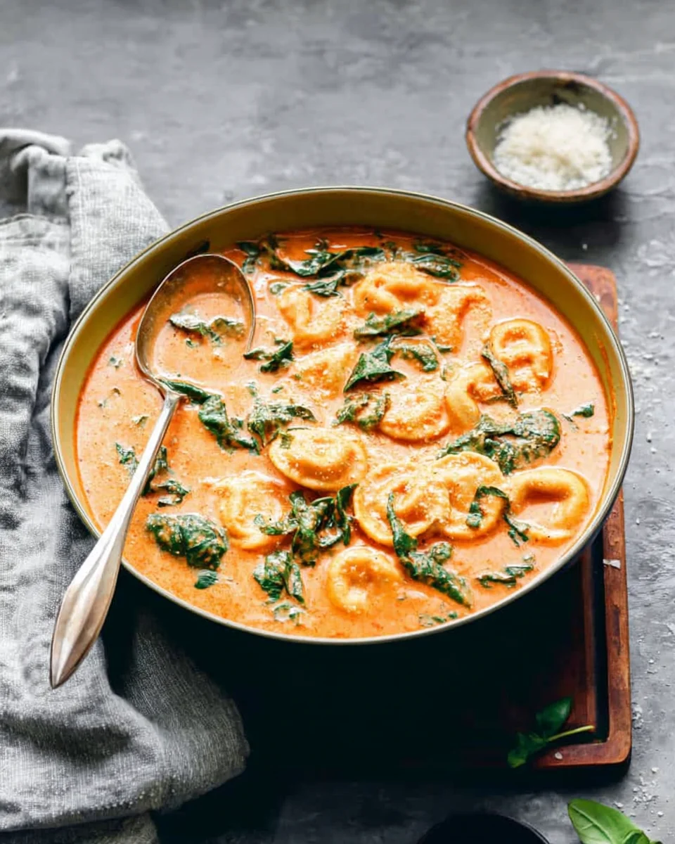 Roasted Red Pepper Ravioli Soup Roasted