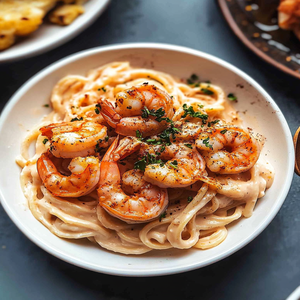 Cajun Shrimp Alfredo Pasta