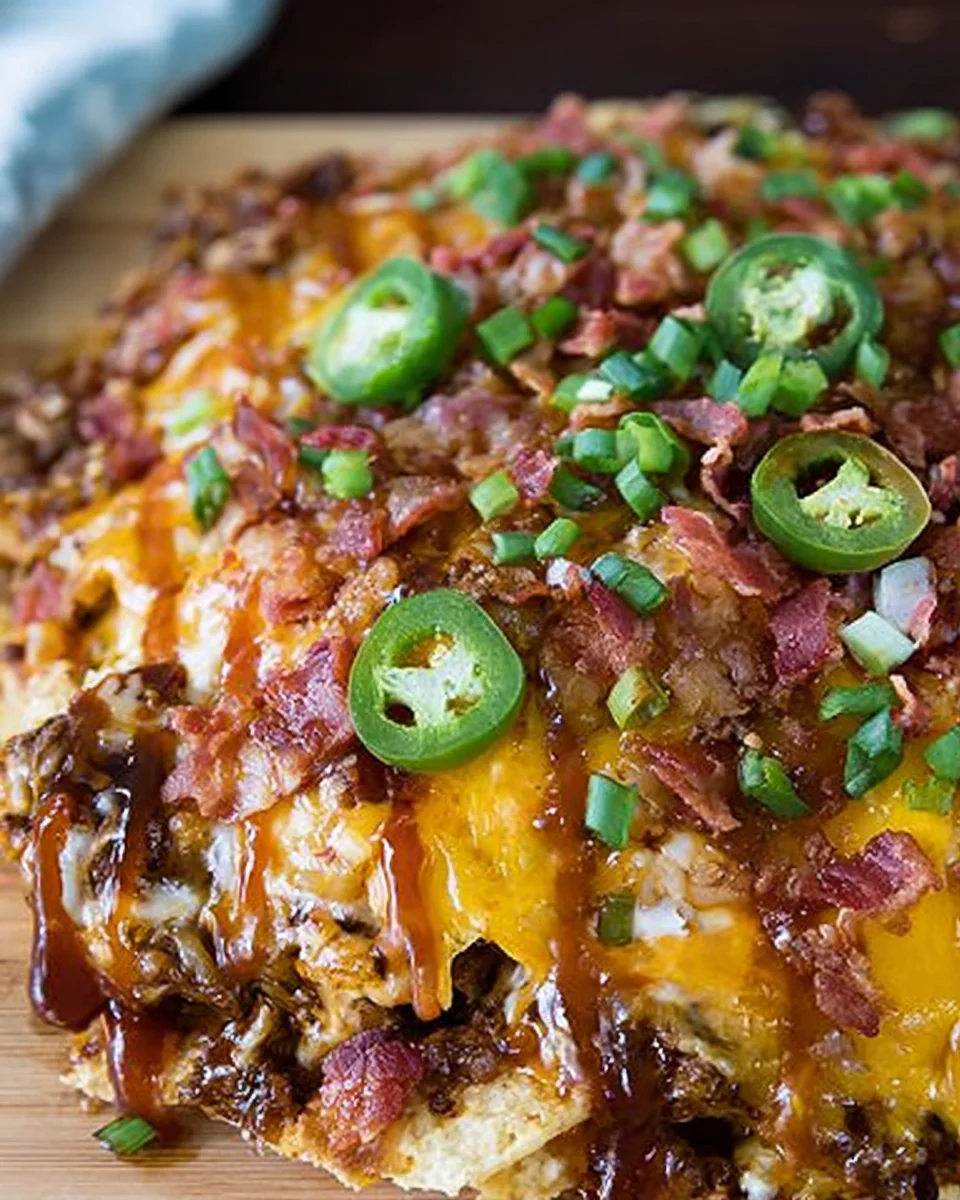 BBQ Bacon Cheeseburger Nachos BBQ