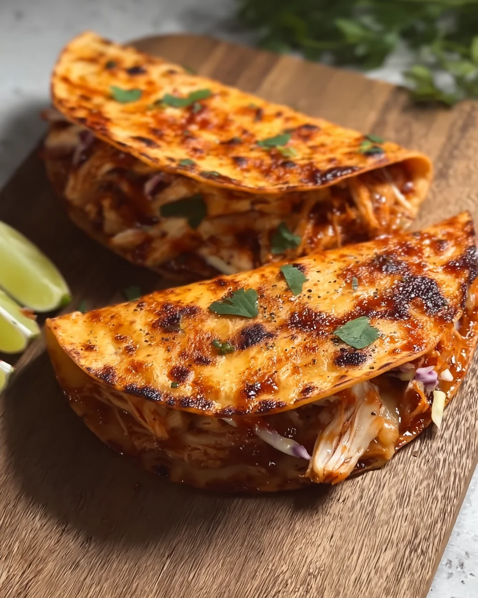 Garlic Honey BBQ Pulled Chicken Tacos Garlic