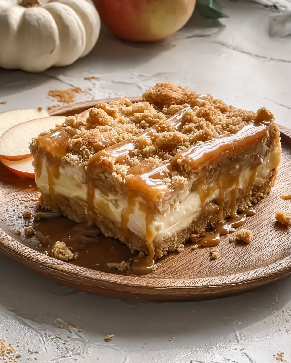 Caramel Apple Cheesecake Bars Caramel