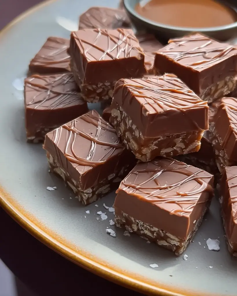 Chocolate Caramel Cookies (No Bake)
