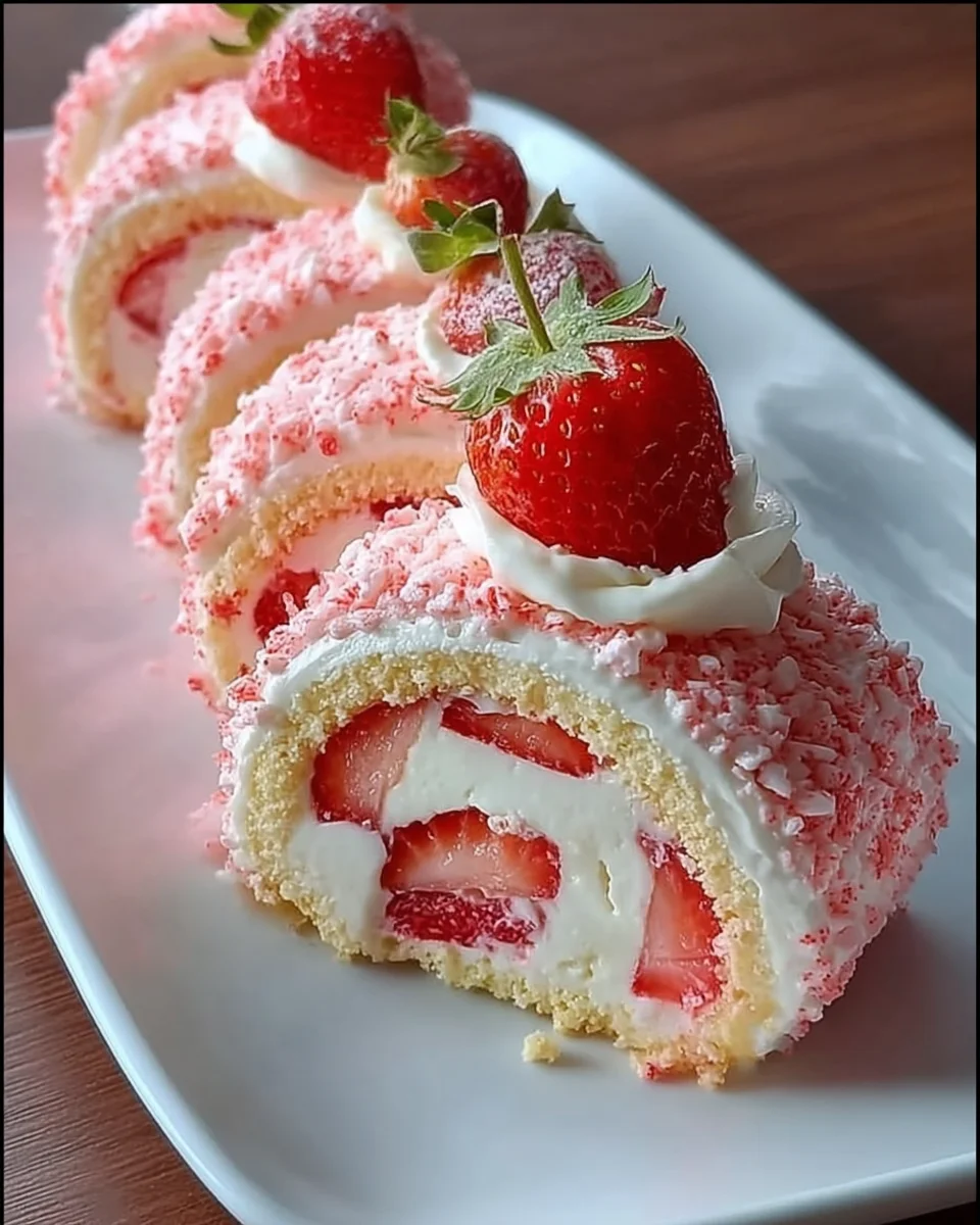 Strawberry Shortcake Cheesecake Rolls Strawberry