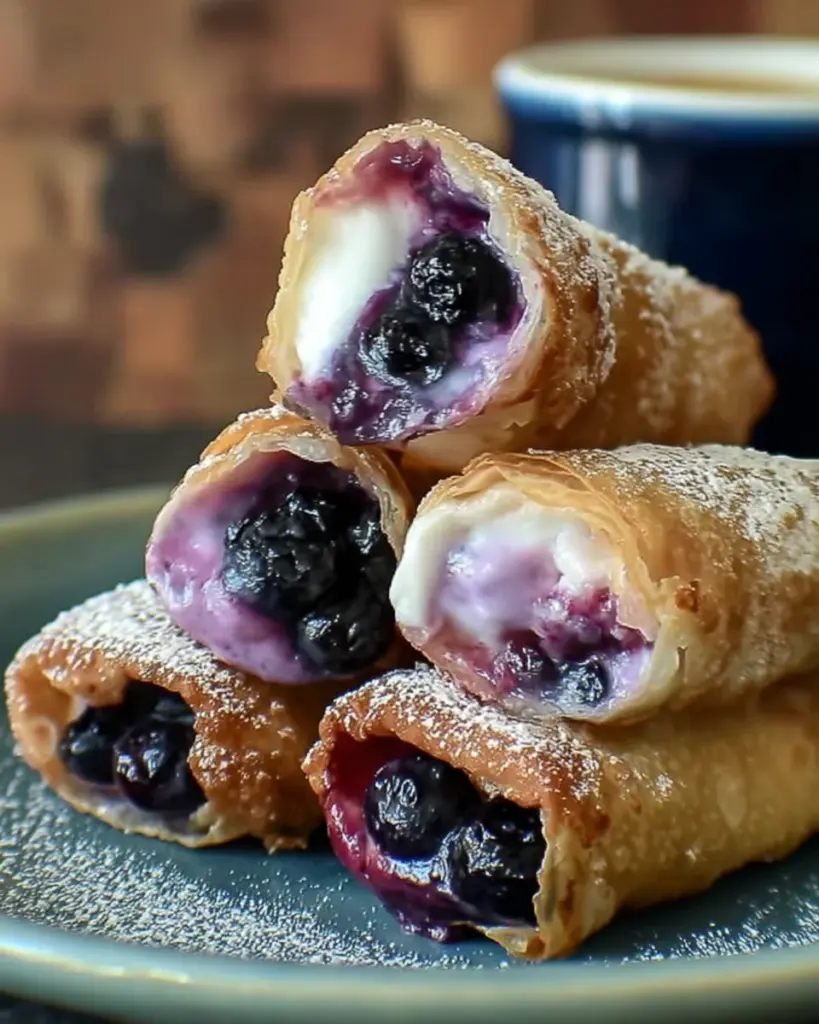 Blueberry Cream Cheese Egg Rolls