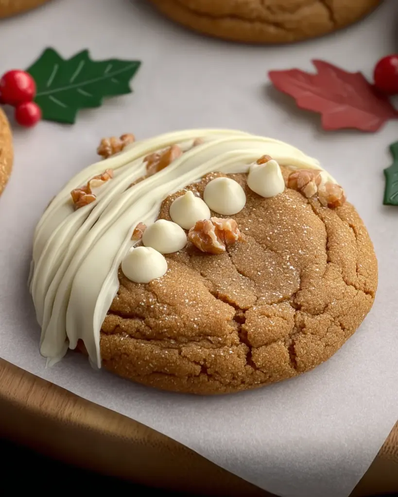 Christmas Chewy Maple Cookies with White Chocolate