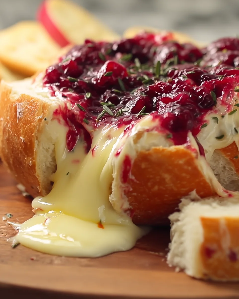 BAKED CRANBERRY BRIE BREAD BOWL BAKED