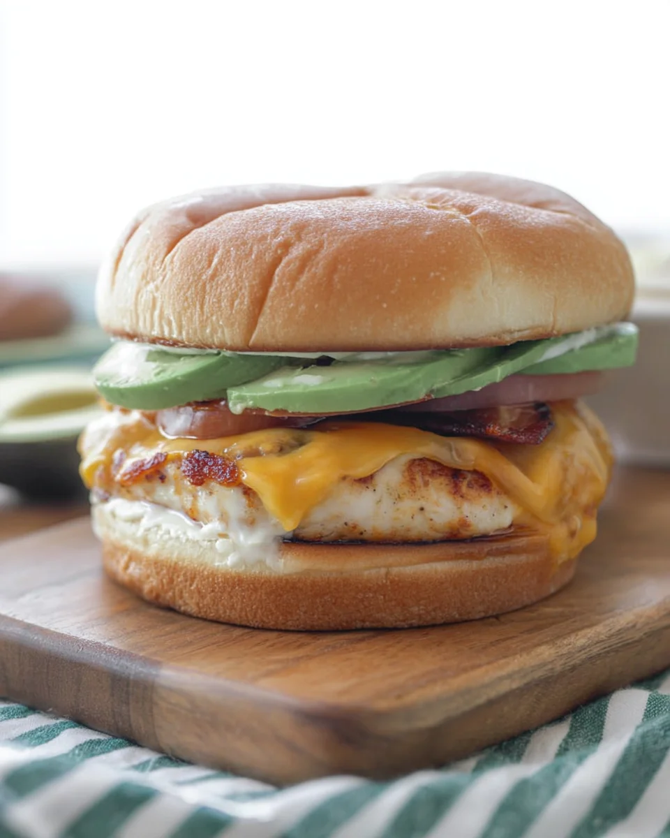 Cheddar Ranch Chicken Burgers Cheddar