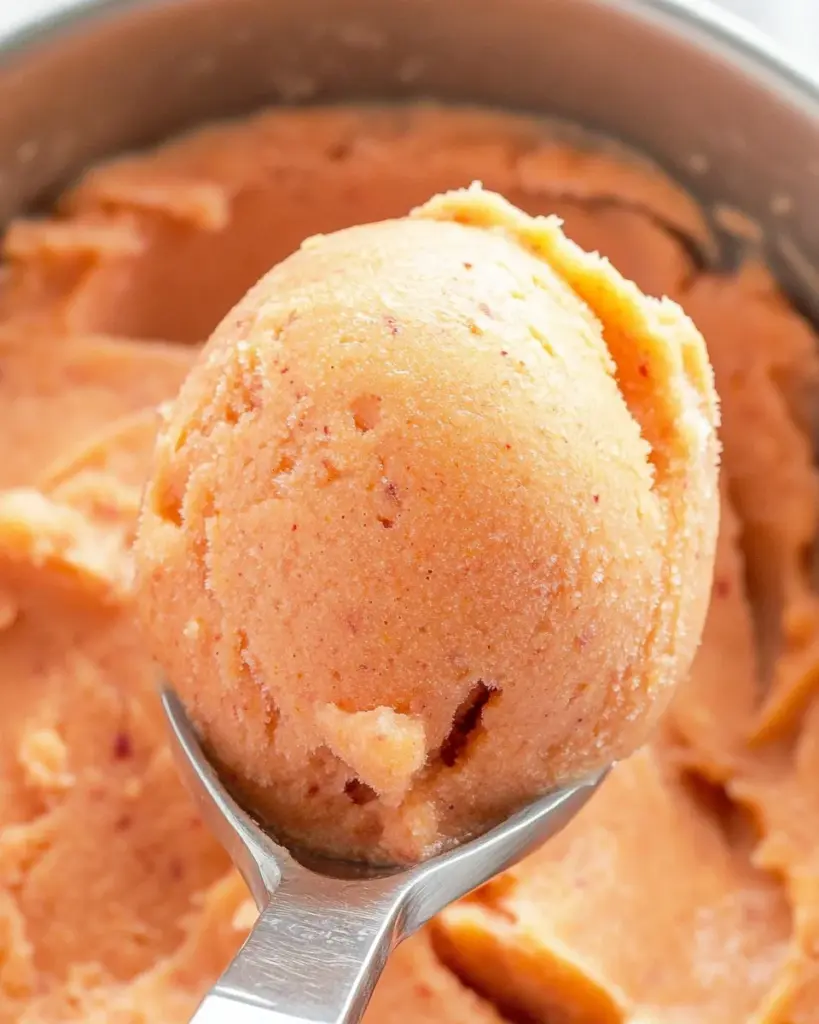 Peach Sorbet Without Ice Cream Maker