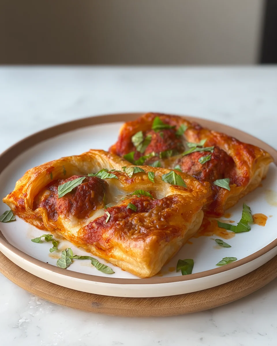 Upside Down Meatball Puff Pastry Upside