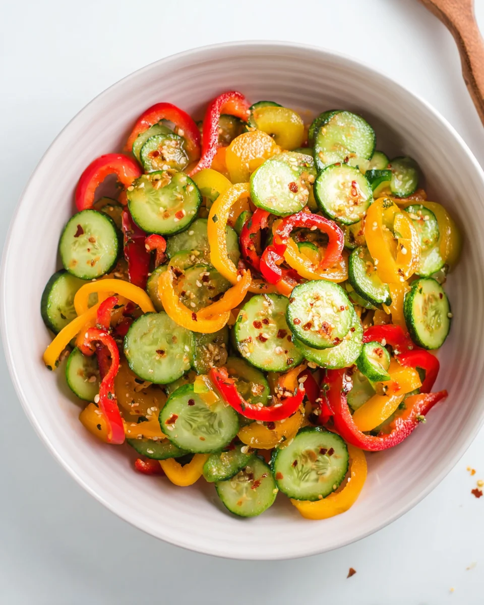 Cucumber and Sweet Pepper Salad Cucumber
