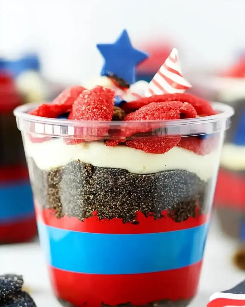 Red, White and Blue Dirt Cups