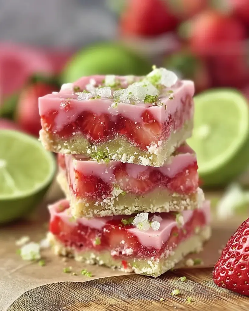Strawberry Lime Gooey Bars