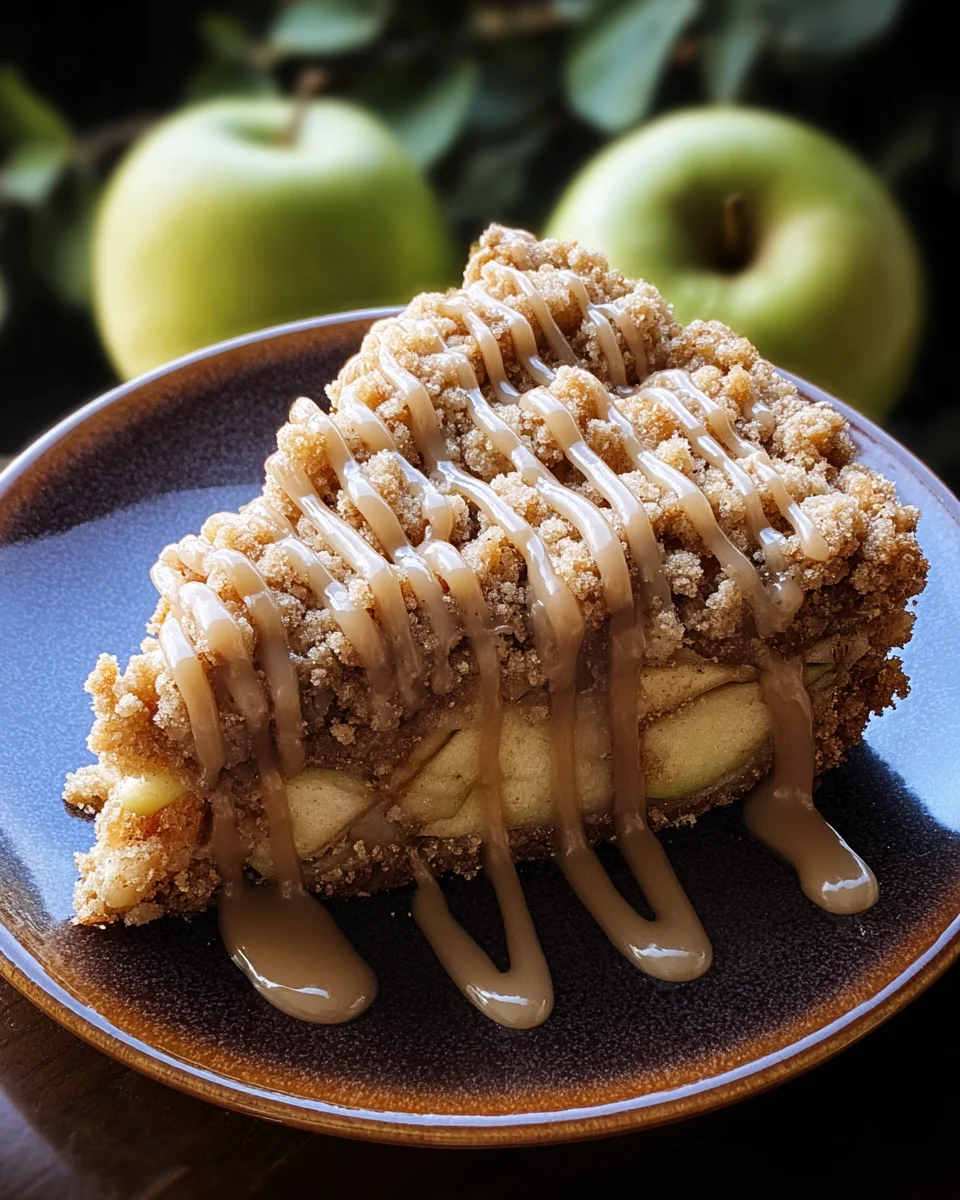 Apple Crumb Cake with Cinnamon Apple Drizzle Apple