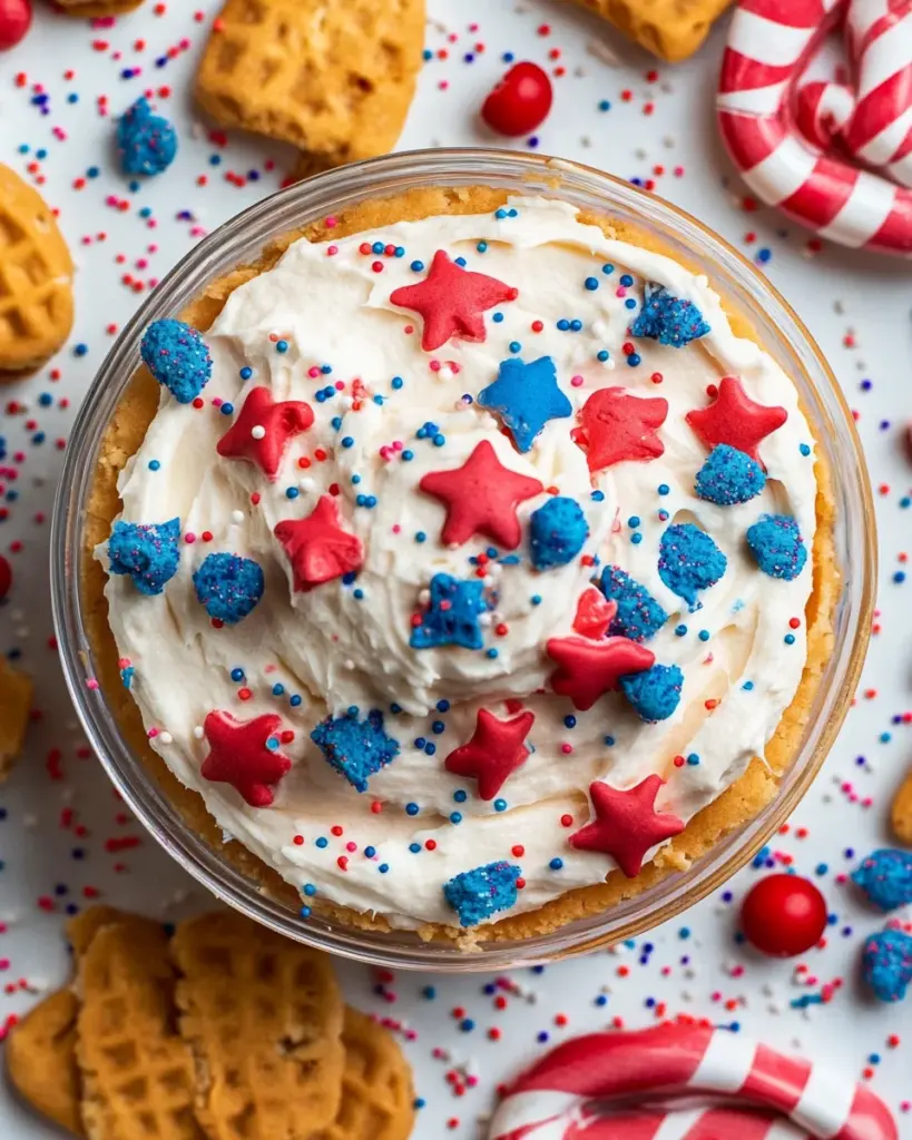 Red, White and Blue Funfetti Dip
