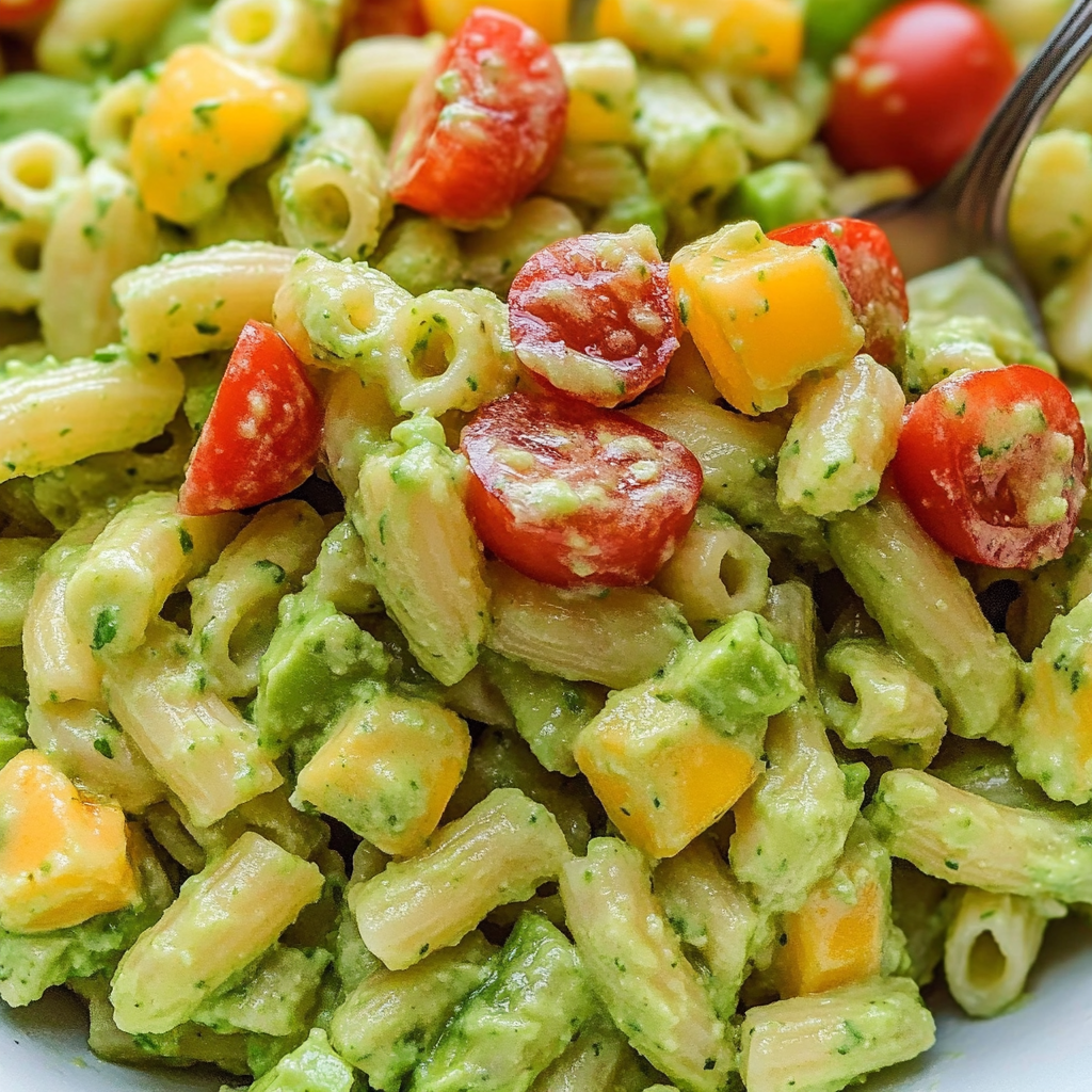 Creamy Avocado Pasta Salad Serving and storing