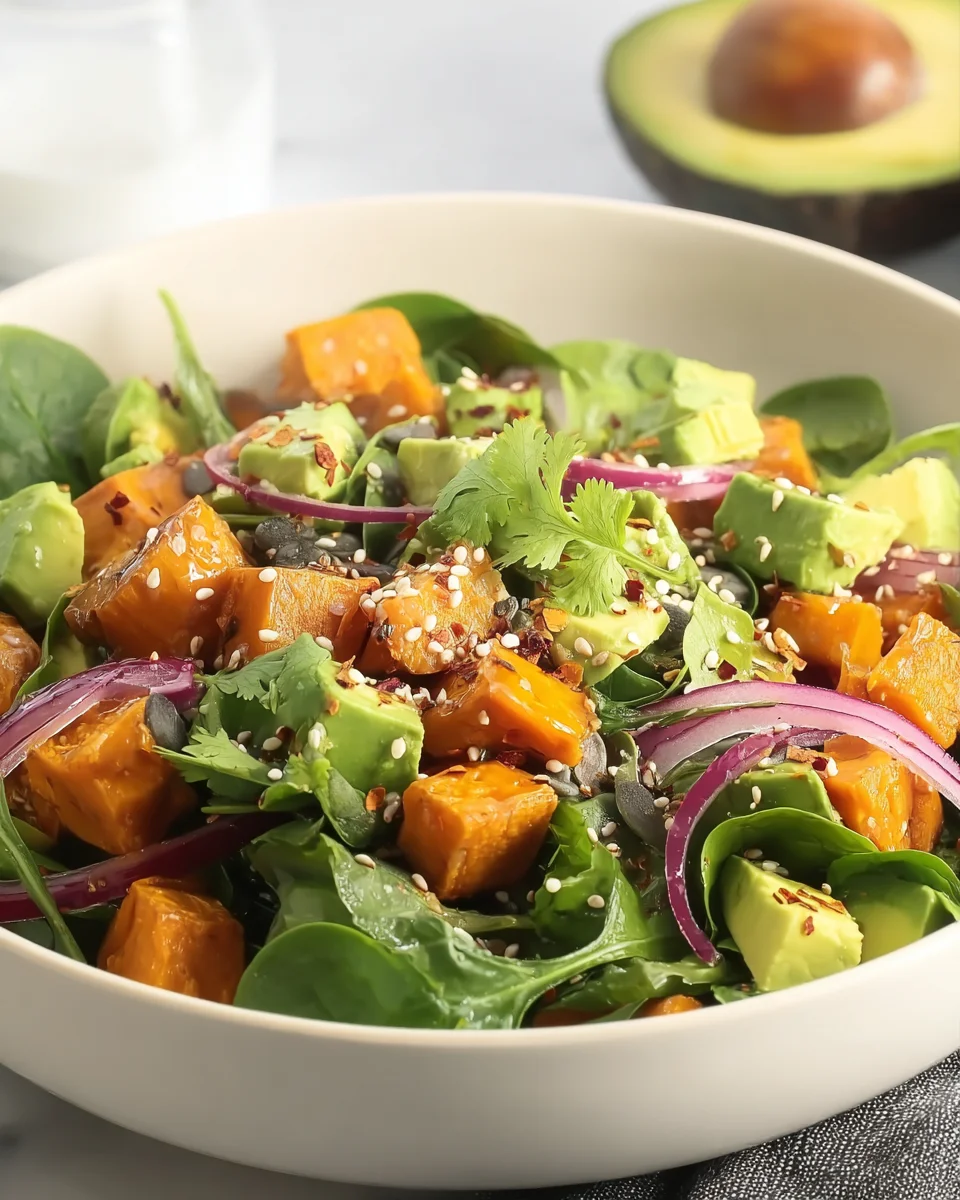 Roasted Sweet Potato and Avocado Salad Roasted