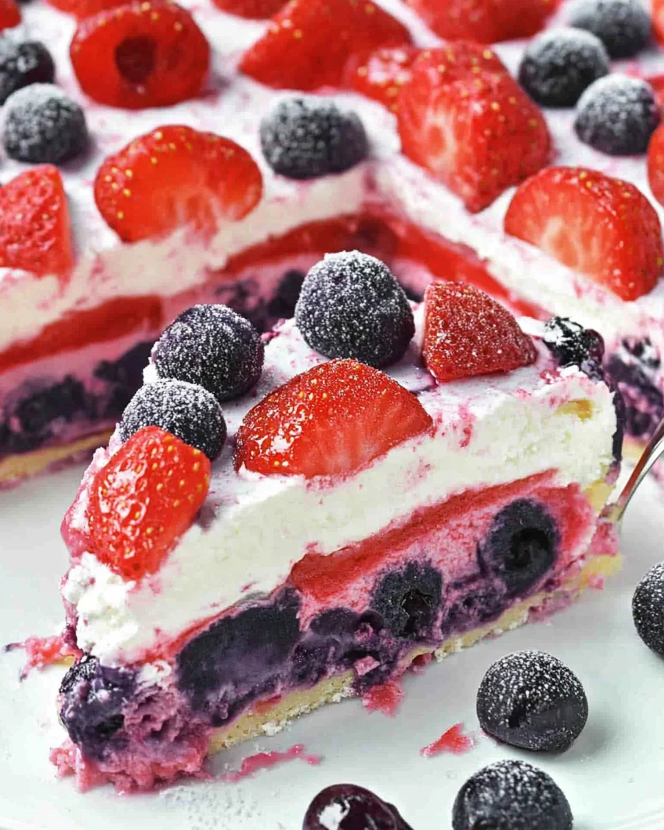 Summer Berry Jello Lasagna Summer