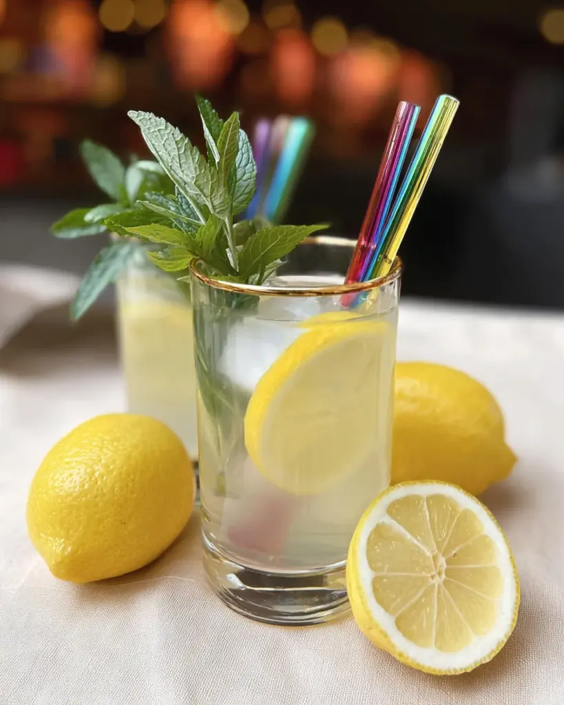 Mint and Rosemary Lemonade with Vanilla