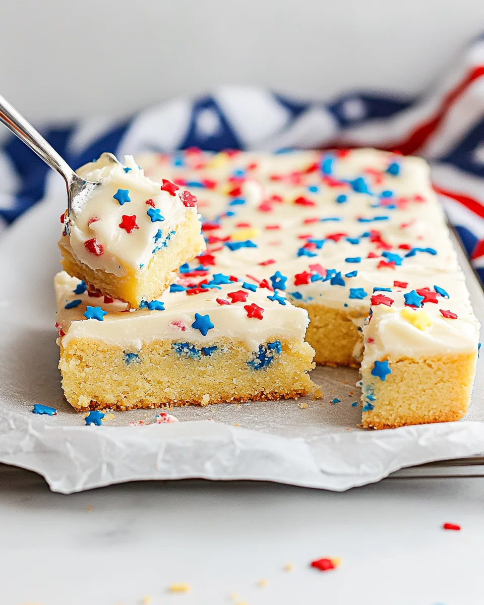 Patriotic Sugar Cookie Bars Patriotic