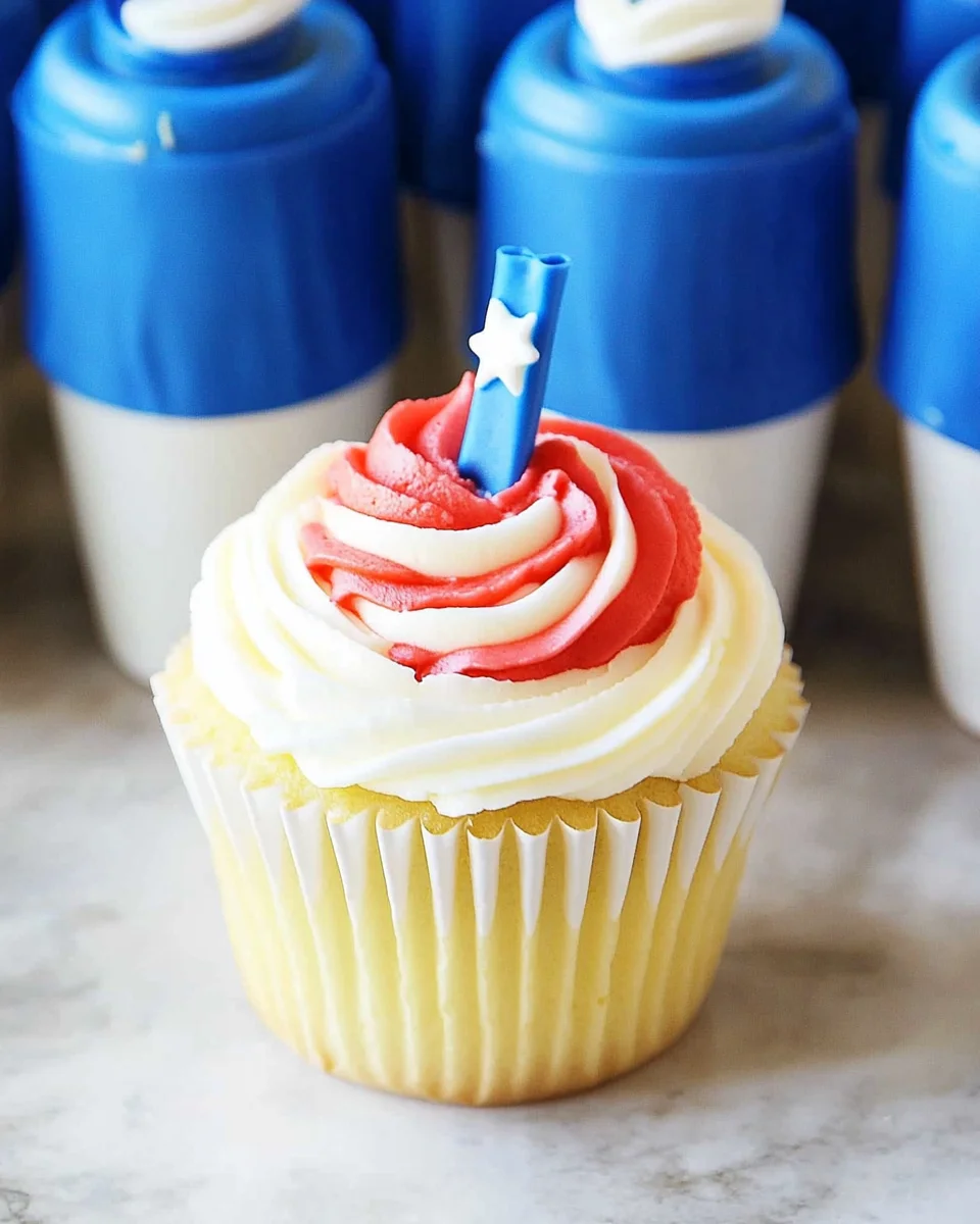 American Flag Cup Cake American