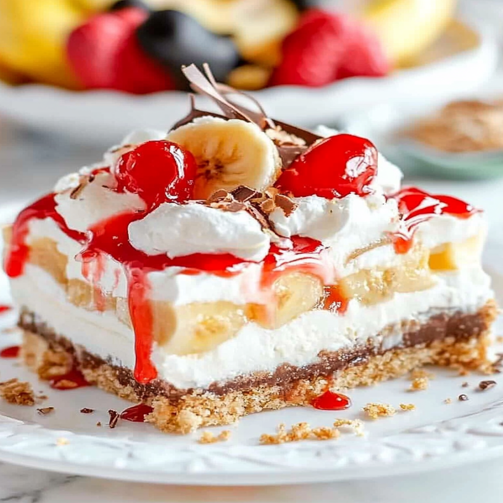 No Bake Banana Split Dessert No Bake Banana Split Dessert