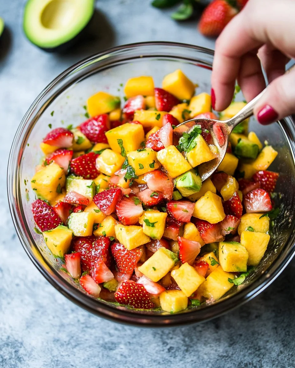 Avocado Strawberry Mango Salsa Avocado