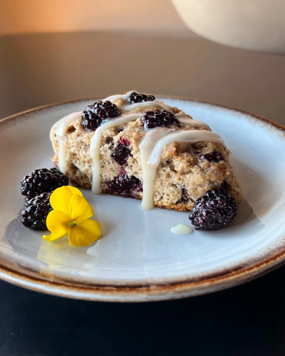 Earl Grey Blackberry Scones with Lemon Glaze Earl